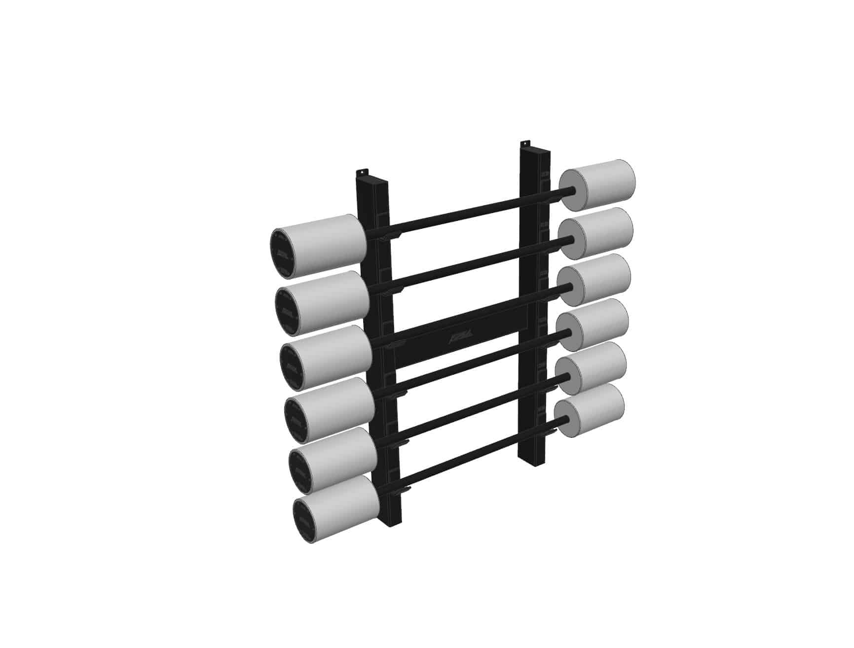Fixed barbell rack vertical 6 pieces